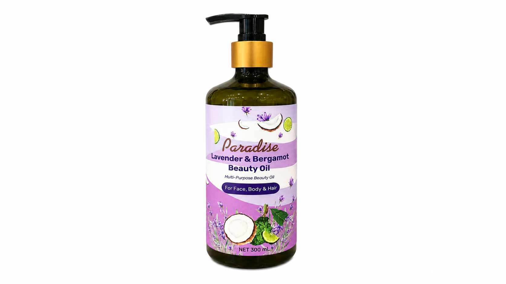 บิวตี้ออยล์ กลิ่นลาเวนเดอร์และเบอร์กาม็อต 300 มล. ฺBeauty Oil 300 ml Lavender and Bergamot